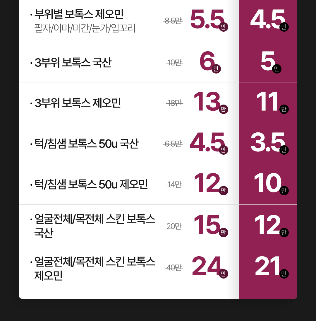 1323의원 상세 가격
