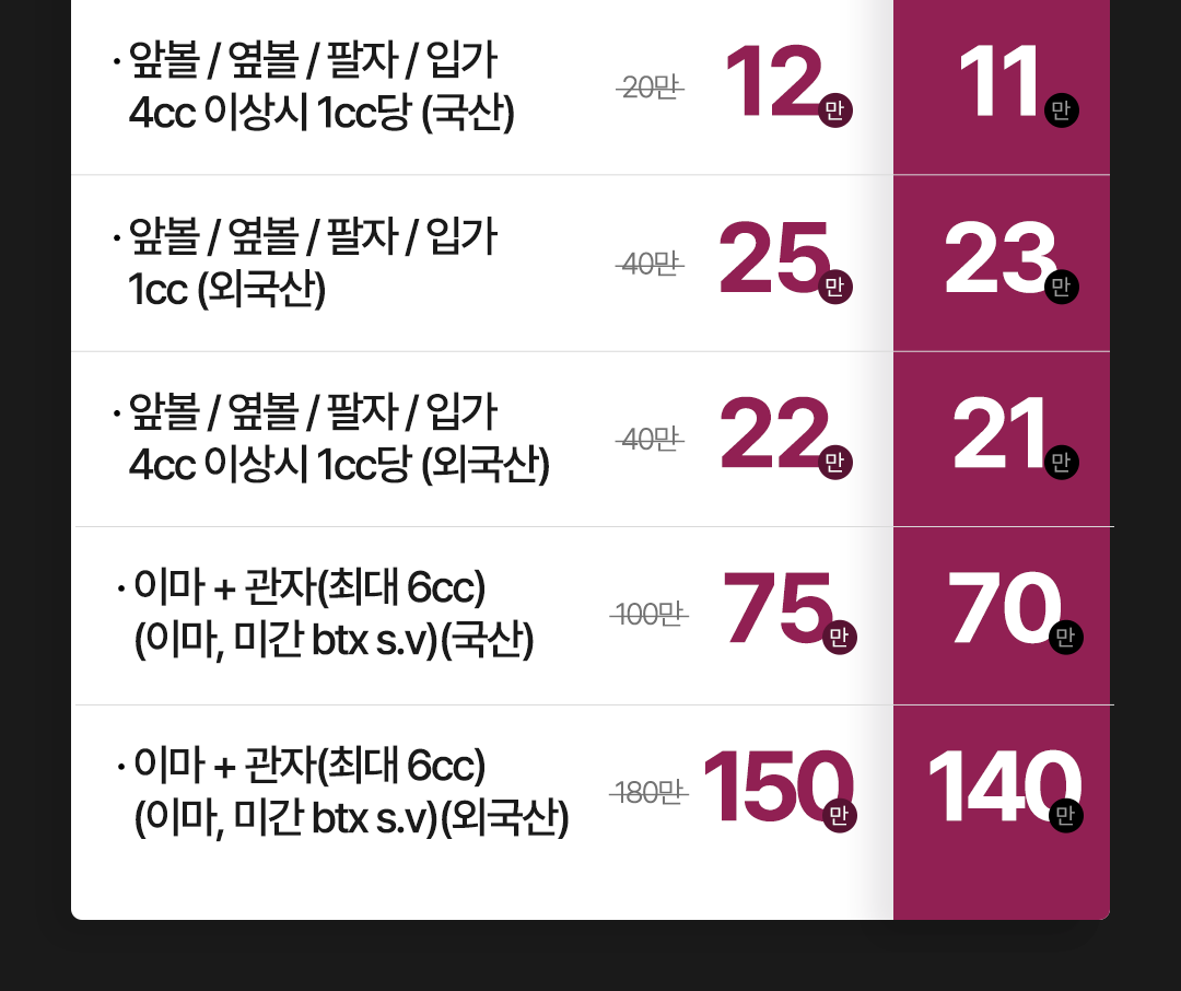 1323의원 상세 가격
